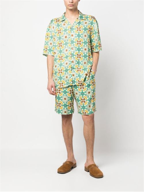 Printed shirt in majolica DROLE DE MONSIEUR | BSH129VI004GREEN